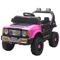 Voiture jouet télécommandée tout-terrain à batterie pour enfants de 2 à 4 ans, en plastique, avec lumières et musique, pour intérieur/extérieur