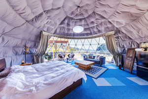Carpetas de Pvc Para exteriores Para acampar Casa de <span class=keywords><strong>campana</strong></span> Casa prefabricada de bolas de 7m Tiendas de campaña de lujo Hotel Resort Tienda Geodésica Glamping Dome House - Product Image 2