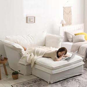 सोफे कमरे में रहने वाले सफेद छोटी तकिया बढ़त सोफा लिनन बतख पंख एकल अनुभागीय सोफे सोफे - Product Image 2