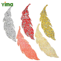 Patch brodé personnalisé thermocollant en tissu, motifs Cœur, Diamant, Feuille, Fleur 3D, Étoile, Lettres, avec garniture en strass, pour chapeaux