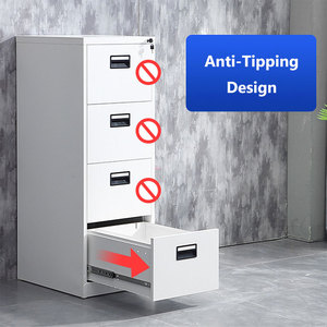 Hiện đại 4-ngăn kéo dọc thép tập tin tủ có thể khóa bụi khả năng chống nước cho văn phòng nhà khách sạn Hội thảo phòng khách - Product Image 2
