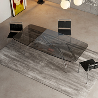 Tables basses de salon de luxe avec support pour télévision et table basse en verre