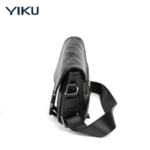 Tas Selempang Kulit PU Fashion Pola Geometris Logo YIKU yang Dapat Disesuaikan untuk Pria, Tahan Air & Tahan Lama - Product Image 2