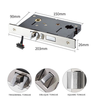 Serrure de porte d'hôtel en acier inoxydable système numérique logiciel de gestion d'hôtel encodeur de carte MF clé mécanique de secours pour porte en bois