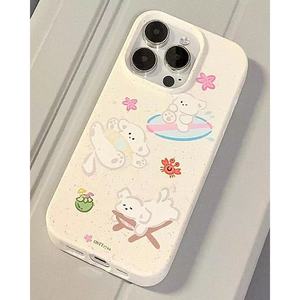 Surfing Dog IPhone15promax Phone Case Cute <strong>IPhone14Pro</strong> Cartoon 13 Fashion 12Pro High Quality Wheat TPU Rear Case - Product Image 1