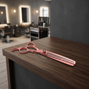Professional High-quality <b>Hair</b> <b>Thinning</b> <b>Scissors</b> 6CR13 Stainless Steel Blunt Tip Right Handed Medium Handle Custom Teeth Salon - Product Image 5