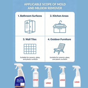 Professional Wall Mold <strong>Remover</strong> Spray Mildew <strong>Stain</strong> Cleaner for Bathroom Kitchen Tiles Deep Cleaning Long Lasting Protection500ml - Product Image 2
