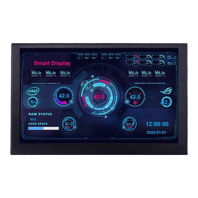 5 Inch Computer Small Sub-Screen IPS LCD Full View USB Chassis Monitoring Free AIDA6 Spot Beige 1-Year Warranty
