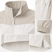 Veste zippée intégrale légère et respirante pour femme, protection solaire UV UPF50+, color-block, séchage rapide, col montant, coupe longue
