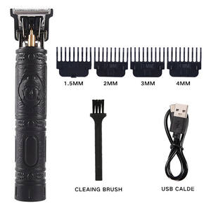 Usb recargable inalámbrico cero Gapped Vintage T9 Trimmer profesional Barbero Máquina para <span class=keywords><strong>cortar</strong></span> cabello <span class=keywords><strong>0</strong></span> <span class=keywords><strong>mm</strong></span> Cabello dorado - Product Image 2