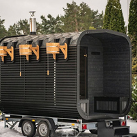 Conteneur extérieur mobile bain à vapeur tourbillon préfabriqué grande capsule sauna maison chine cube infrarouge pour jardin