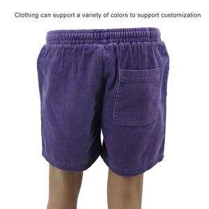 Logo personnalisé Short en velours côtelé pour hommes en coton biologique avec poches, Short en velours côtelé multicolore écologique avec cordon de serrage pour hommes - Product Image 4