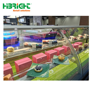 Vitrine réfrigérée professionnelle pour supermarché, grande capacité, pour viande et en-cas, avec verre incurvé - Product Image 2