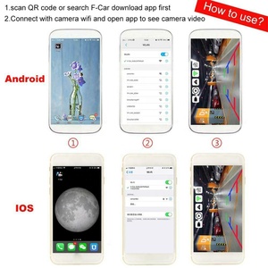 IPoster Aparcamiento de coche Sistema de visión trasera Soporte IOS Android Matrícula de coche Cámara de marcha atrás inalámbrica - Product Image 6