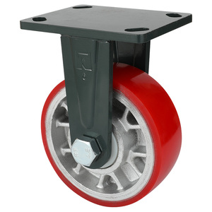 Ruote Girevoli Industriali in Ghisa con Rivestimento in PU da 4,5,6,8 Pollici per Carrelli da Fabbrica, Carrelli da Officina e Carrelli per Carichi Pesanti - Product Image 1