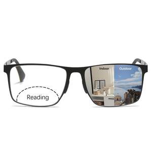 <span class=keywords><strong>Lunettes</strong></span> <span class=keywords><strong>de</strong></span> <span class=keywords><strong>Lecture</strong></span> en Métal <span class=keywords><strong>Bifocales</strong></span> Photochromiques, Anti Lumière Bleue et Protection UV400, Multifocales à Transition - Product Image 1