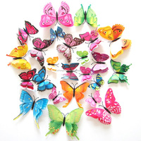 Décoration personnalisée pour la maison, cadeau, papillons lumineux 3D magnétiques, autocollants muraux pour réfrigérateur, aimants, papillons en plastique