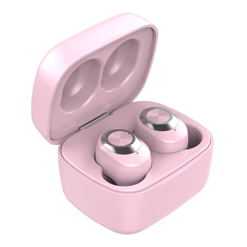 2021 New wirelessly connected smart charging bin Amazon Top Seller Handsfree Candy color earbuds headphones convenient in-ear