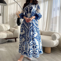 Robe plissée Miyake longue décontractée vintage ample en gros dernière collection robe plissée ample imprimée grande taille