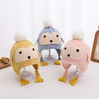 Bonnet tricoté mignon avec cache-oreilles pour bébés de 0 à 2 ans, vente en gros d'usine, chapeau chaud à enfiler pour garçons et filles, collection automne-hiver