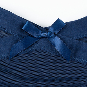 La biancheria intima Sexy di appello della prospettiva della garza netta a basso prezzo tenta gli slip della biancheria intima a vita bassa con fiocco adorabile e fondente - Product Image 6