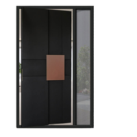 Puertas de Entrada de Seguridad Pivotantes Modernas de Acero Inoxidable Antirrobo para Uso Comercial en Exteriores