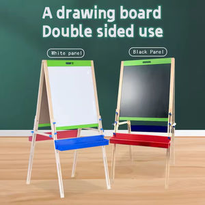 لوح أبيض خشبي مزدوج الوجهين مغناطيسي للأطفال لوحة خشبية كتابة لوحة بيضاء مغناطيسية ألعاب رسم لوحي - Product Image 4