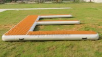Plateforme flottante gonflable en PVC à double paroi Leisure Land pour yoga, ponton, quai pour jet ski, certifiée CE, personnalisable