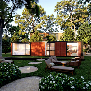 Luxury Chinese-Style Apple Cabin Home Office <strong>Warehouse</strong> Villa Mall Shop Steel Sandwich Panel Toilets Panoramic Container Houses - Product Image 1