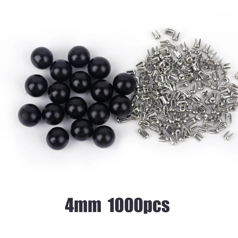 Perle noire de 4 mm