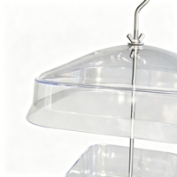 Mangeoire suspendue transparente, durable et écologique en PC et métal pour oiseaux sauvages, vers de farine, graines et noix, avec auvent pour oiseaux et perroquets en extérieur
