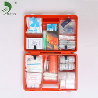 Vente chaude petite boîte de trousse de premiers soins de voyage vide en plastique avec serrure appareils d'urgence et de clinique économiques