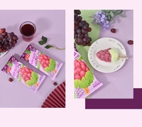 Vente chaude arabe ODM OEM collations d'été violet et vert raisin crème glacée molle avec saveur et additifs au chocolat emballage en boîte