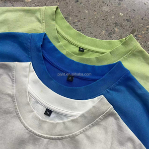 T-shirt in cotone oversize unisex stile hip hop, girocollo, a maniche lunghe, lavaggio vintage multicolore, stampa serigrafica personalizzata con effetto screpolato - Product Image 6