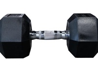 Équipement de musculation commercial, haltères hexagonaux réglables en caoutchouc écologique noir et rouge, 40 kg