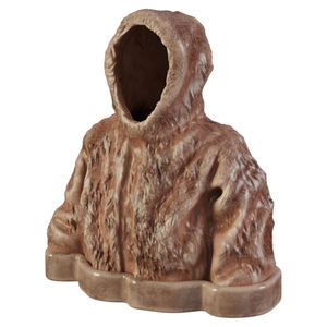 เสื้อโค้ทขนสัตว์เซรามิกทำจากผ้ากำมะหยี่สีน้ำตาลดีไซน์3D ตามสั่ง - Product Image 2