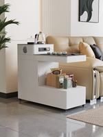 Table basse mobile en bois massif avec haut-parleur Bluetooth, élévatrice multifonctionnelle pour petits espaces, design moderne, pour la préparation du thé à l'eau bouillante