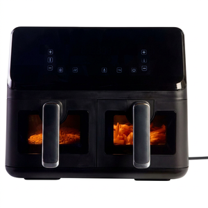 Friteuse à air double panier tendance avec fenêtre visible, écran tactile numérique intelligent, en acier inoxydable - Product Image 1