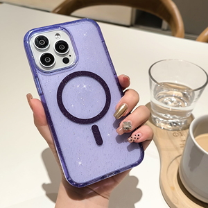Custodia Trasparente Anti-Ingiallimento con Glitter e Magnete N52 per <span class=keywords><strong>iPhone</strong></span> 17 <span class=keywords><strong>Pro</strong></span>, Cover Spessa in TPU+PC per <span class=keywords><strong>iPhone</strong></span> 16 15 <span class=keywords><strong>14</strong></span> 13 12 <span class=keywords><strong>Pro</strong></span> Max - Product Image 4