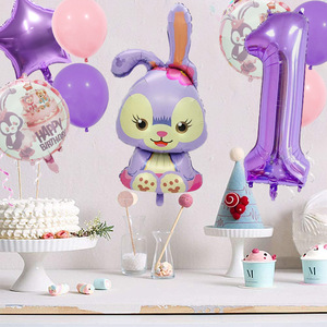Set di Palloncini con Design di Animali Cartoon Star Dailinna Belle, Decorazione per Feste di Compleanno per Bambini in Pellicola di Alluminio - Product Image 3