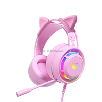 PSH-300 Dynamic Driver Wired USB 7.1 ENC Over Ear RGB Headset Musik/Gaming/Live Stream/Mikrofon Lipat Harian untuk Ponsel.