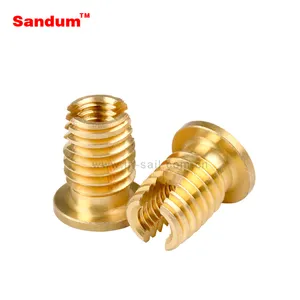 Factory Supplying Self-tapping Threaded Brass Insert Nut for Plastic Hex Socket Drive Slotted Self-tapping Insert