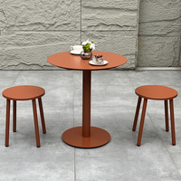 Tables et chaises en alliage d'aluminium Kury pour l'extérieur, style moderne minimaliste, directement de l'usine, pour restaurants, salons de thé, cafés