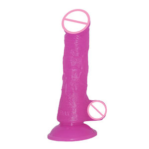 Dildo Morado de 19.5cm con Pantalones de Bondage, Consolador de Goma con Correa para Hombre, Productos Sexuales FAAK Sex Shop, Dildo con Correa - Product Image 2
