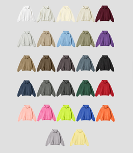 Sweat-shirt à capuche en coton épais, coupe ample et épaules tombantes, style streetwear, personnalisable avec logo, vente en gros - Product Image 5
