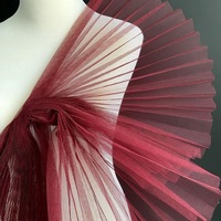 Tissu en organza à plis fins, tissu à volants, organza plissé, décoration de mariage pour robe de fête, vente chaude