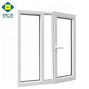 Phổ biến nhất Trung Quốc Nhà Máy Giá uPVC ventanas PVC nhà cửa Windows 3 Bảng điều chỉnh ba PVC khuôn cửa sổ - Product Image 3
