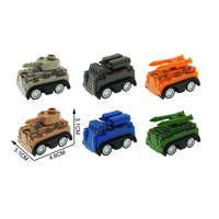Jouets de véhicules militaires miniatures sans BPA en gros, lanceurs de missiles de poche et chars à rétrofriction pour enfants unisexe