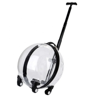 Capsule transparente de luxe personnalisée chariot de voyage pour animaux de compagnie nouvelles poussettes pour chiots chiens chats confortables transporteurs sac chariot à roulettes