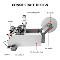 Machine d'étiquetage semi-automatique de bouteilles rondes à écran tactile intelligent PLC pour bouteilles de vin rouge